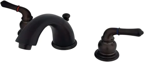 Vista 19 de Kingston Brass KB966 Grifo de baño de configuración ancha Magellan con desagüe automático al por menor, cobre envejecido