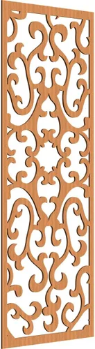 Vista 87 de 9 3/8 pulgadas de ancho x 24 3/8 pulgadas de alto x 1/4 de alto Smithfield paneles de pared de madera con calado, abedul