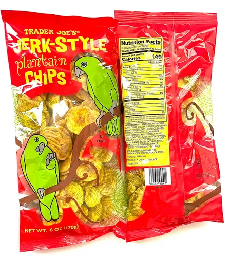 Vista 2 de Trader Joe's - Chips de plátano estilo jerk, peso neto de 6 onzas, paquete de 2