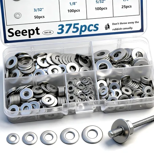 Vista 13 de 400 piezas de arandelas de remache pop de 1/8 pulg. negras para remaches pop de diámetro 1/8" de acero inoxidable 304, arandelas de remache pop