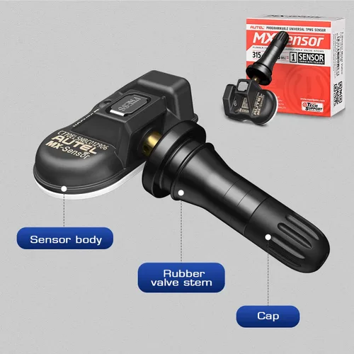 Vista 9 de Autel Sensor TPMS MX 8 unidades, sensor de neumáticos de 315 Mhz 433 Mhz 2 en 1, sensores TPMS universales de liberación de presión de nivel OE 100%
