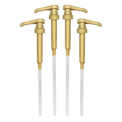 Vista 12 de HANDIT - Bombas dosimadoras de oro para jarabe de café Se adapta a botellas de plástico de 750ml/25.4oz Torani, Skinny, Davinci y Monin de 33.8oz
