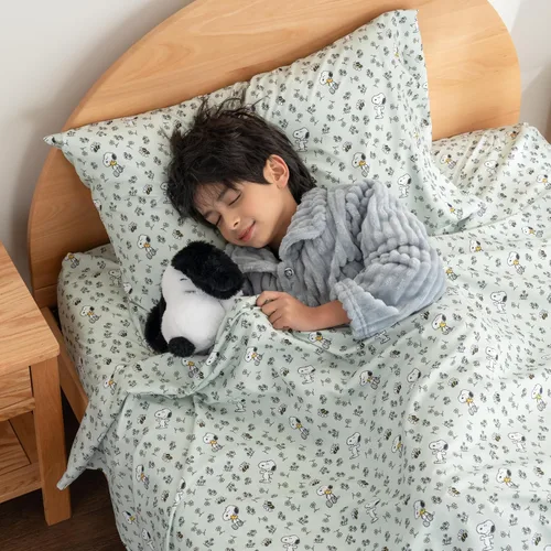 Vista 6 de Berkshire Blanket Peanuts® - Juego de sábanas para niños, tamaño individual, 3 piezas, lindo personaje Snoopy impreso, sábanas de microfibra suave