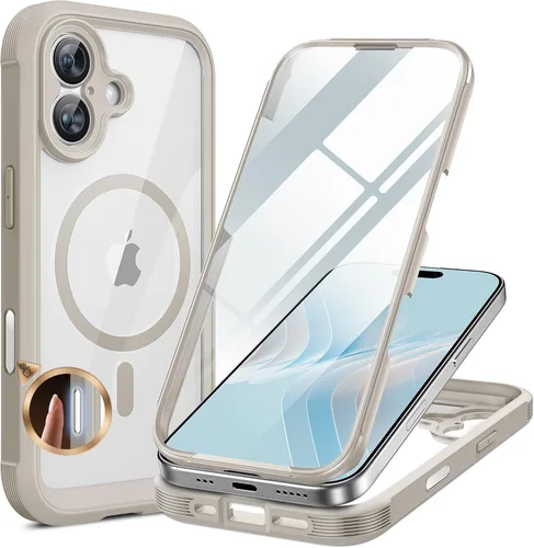 Vista 134 de Miracase Glass Series - Funda para iPhone 11 de 6.1 pulgadas, funda resistente de cuerpo completo mejorado con protector de pantalla de vidrio Negro