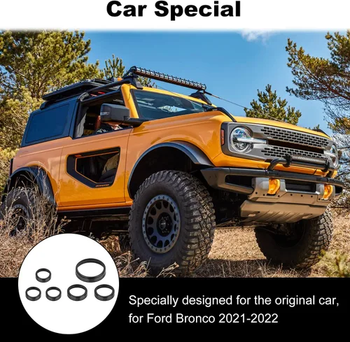 Vista 5 de JWWY Pomo para interruptor de faros delanteros de aire acondicionado, tracción 4WD, cubierta de perilla para interruptor de engranajes para Ford