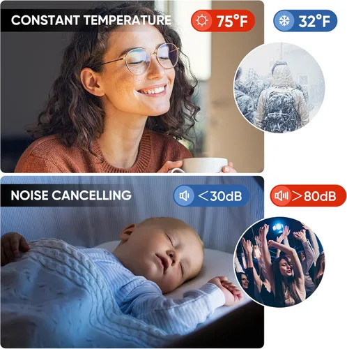 Vista 2 de MOYENNE Paquete de 2 topes de puerta para puertas exteriores, selladores para debajo de la puerta para parte inferior de la puerta, burletes de 2.3