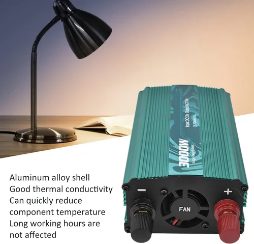 Vista 5 de ViaGasaFamido Inversor sinusoidal puro 3000 W Convertidor de potencia Convertidor de CC a CA 8 Protección inteligente 12V a 110V Aleación