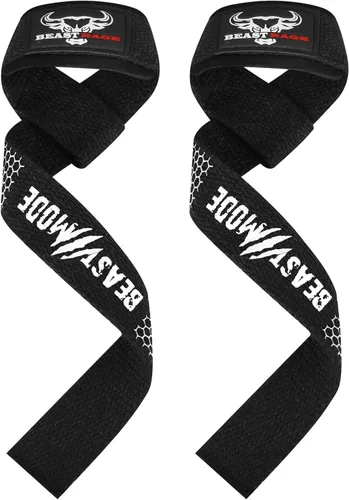 Vista 7 de BEAST RAGE Correas de muñeca de levantamiento para levantamiento de pesas, correas de levantamiento de pesas, agarre de gimnasio, entrenamientos