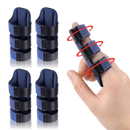 Vista 10 de Férula de dedo de gatillo, férulas de dedo para enderezar y disparar dedos y dedos rotos, soporte de dedo se ajusta al índice, dedos anulares Beige