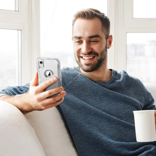 Vista 9 de ORIbox - Funda compatible con iPhone XR, resistente a los golpes, anticaídas, transparente