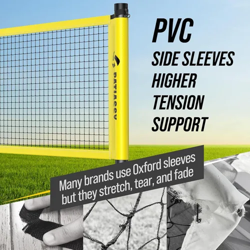 Vista 5 de Badminton Set for Backyard, Outdoor Badminton Net with Anti-Sag Design, 4 Professional Badminton Rackets, 4 Shuttlecocks and Carry Bag for Lawn or