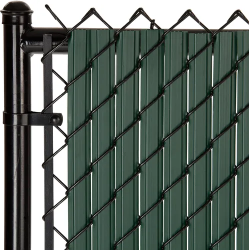 Vista 11 de Fabricado con orgullo en los Estados Unidos. Insertos de privacidad SoliTube Slat para valla de eslabones de cadena, listones verticales de doble