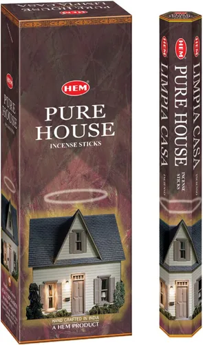 Hem Pure House - Varitas de incienso Hexa, paquete de 6 cajas (120 varillas en total) | Incienso natural enrollado a mano de la India | Aroma