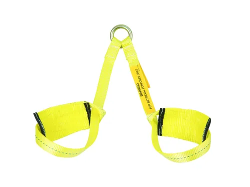3M DBI-SALA 1001220 Muñequeras de recuperación para rescate de espacios confinados, unidas con junta tórica en un extremo, 2 pies, amarillo