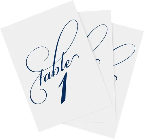 Vista 9 de Bliss Collections Números de mesa, lámina dorada, tarjetas de doble cara y tarjeta de mesa para tu boda, recepción, aniversario, fiesta