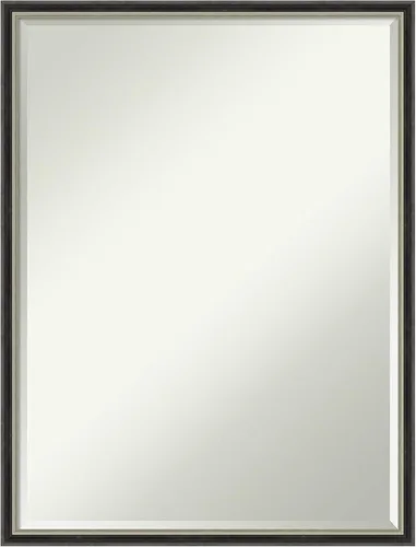 Amanti Art Bathroom Mirror for Over Sink, Vanity Mirror, Wood Frame, Hangs Horizonally or Vertically, Bathroom Wall Decor,Petite Bevel Edge