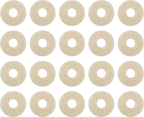 Vista 6 de 20 almohadillas de fieltro para válvula de trompeta, almohadillas de fieltro compatibles con accesorios de repuesto para instrumentos musicales