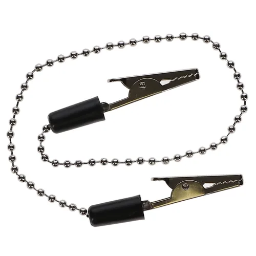 101230 Portabebero Dental Clip Cadena Metal Negro 3/Pk
