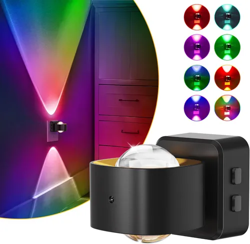 Vista 9 de L LOHAS LED Night Light Projector, Night Lights Plug into Wall, 2000K/3000K/5000K Adjustable Color Temperature Nightlight, Rotating Nightlight with