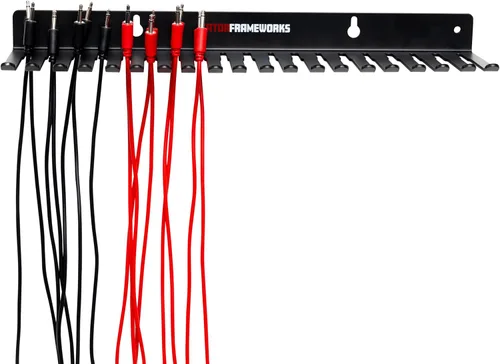Vista 5 de Gator Frameworks Colgador y organizador de cables de montaje en pared con 19 ranuras para cables, rangos de espacios de 5 a 0.354 in