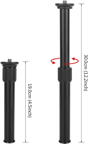 Vista 8 de Extensión de monopod extensible de montaje en Tr varilla central eje de columna de extensión de tubo de extensión de aleación de aluminio Tr tubo