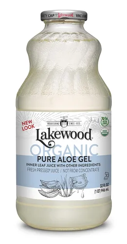 Vista 9 de Lakewood, Jugo de gel orgánico de aloe vera, 32 onzas