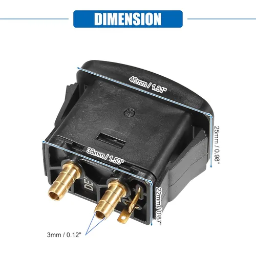 Vista 7 de uxcell Interruptor de activación con resorte de aire para coche para camión ABS eléctrico Cabina Ride Interruptor de control de suspensión Push to