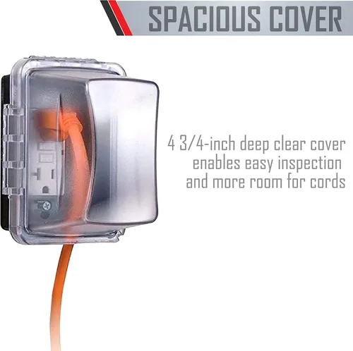 Vista 3 de TayMac MM710C, 4 3/4 pulgadas de profundidad, acabado transparente, 1 gang