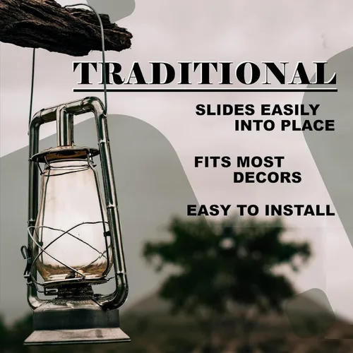 Vista 4 de Ciata Lámpara de repuesto victoriana de huracán para chimenea, 2 unidades, vidrio transparente, estilo tradicional, forma de chimenea, 7-1/2