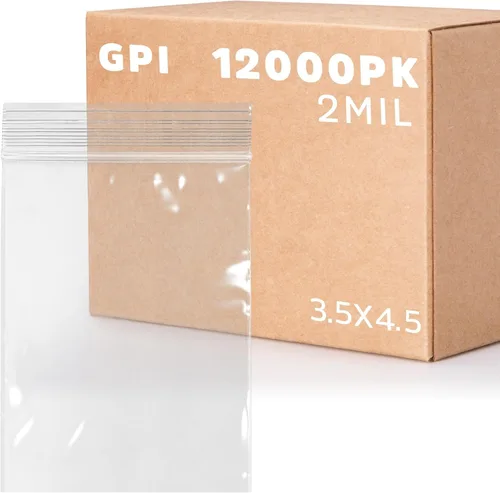 Vista 9 de GPI - 1000 unidades - Bolsas con cremallera de 2 x 9 pulgadas, 2 mil, bolsas de polietileno transparentes con cierre resellable, con cierre