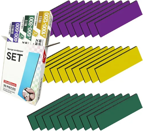 stedi Esponja de lijado para construcción de modelo Gundam, herramientas de modelo de pasatiempo, bloque de lijado manual impermeable, lijado húmedo