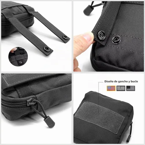 Vista 8 de Forestpaw - Juego de bolsas y parches para arnés táctico para perro, S, color negro