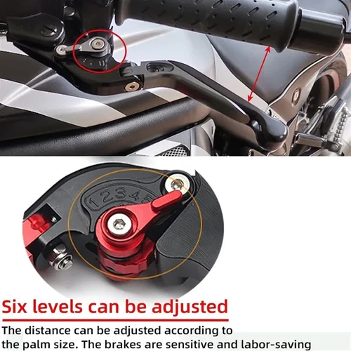 Vista 5 de Motorcycle Brake Clutch Levers for Kawasaki VERSYS 1000 2015-2018 Adjustable Foldable Extendable Motorcycle Brake Clutch Handle Levers