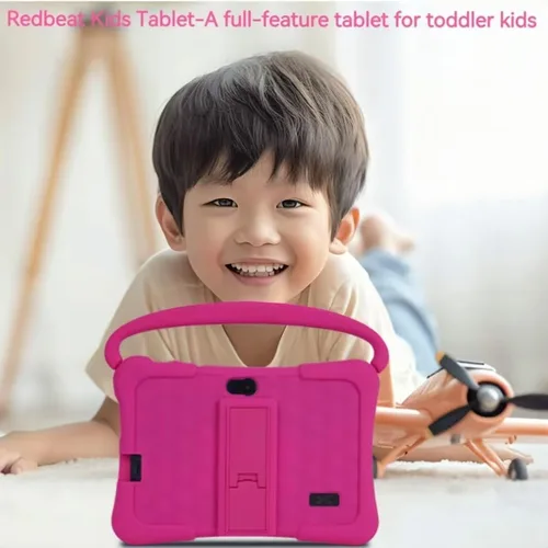 Vista 2 de Tableta para niños, tableta Android de 7 pulgadas, 32 GB+ROM 512 GB expandible, tableta con procesador de cuatro núcleos con funda a prueba