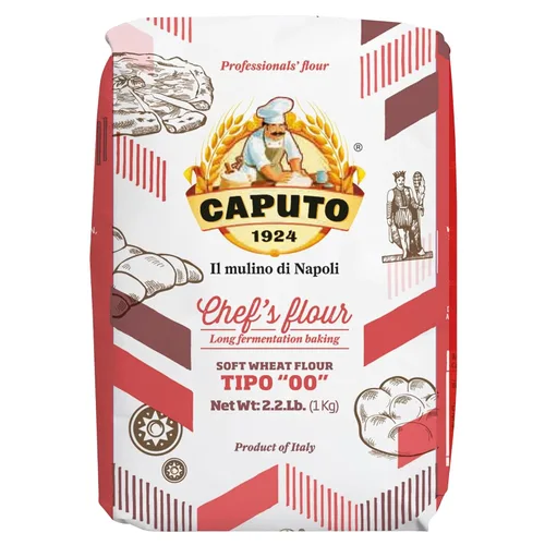 Antimo Caputo Harina"00" Chefs Harina (paquete de 5) Cada 1 Kilo (2.2 libras) Bolsas, Il Mulino di Napoli, Harina de pizza