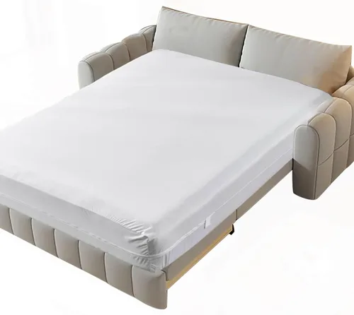 Vista 10 de Protector de colchón Split King con cremallera para camas ajustables 100% impermeable, funda protectora de colchón con cierre en 6 lados, cobertura