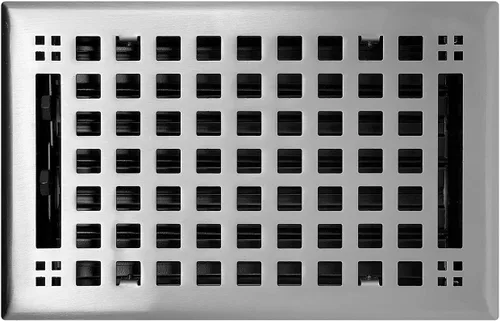 Vista 10 de Madelyn Carter Cubierta de ventilación de estilo artesanal contemporáneo, interior de acero fundido sólido, controla el flujo de aire, 2 x 10