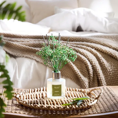 Vista 2 de Airkeep Juego de difusor de varillas – 3.38 onzas líquidas (3.4 fl oz), difusor de aroma de bambú para el hogar, incluye 8 varillas difusoras