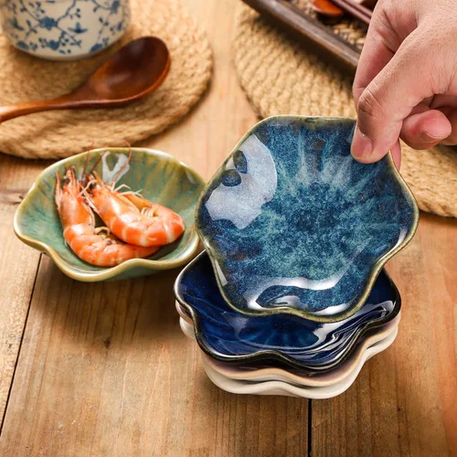 Vista 3 de VanEnjoy Soporte de cuchara de cerámica, platos pequeños y multifuncionales, estilo vintage, juego de 5 cucharas de café