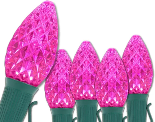 Vista 11 de Wintergreen Lighting C7 OptiCore Luces de Navidad Multicolor Comerciales - Cadena de luces LED de Navidad, luces navideñas al aire libre; cable Verde