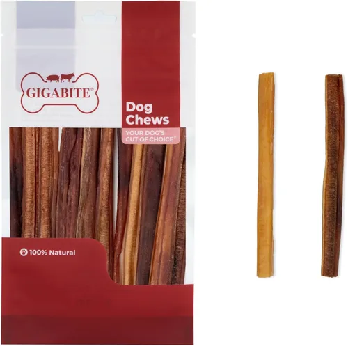 GigaBite de ingrediente único, 100% natural, de rango libre, golosinas y masticables Bully - Palitos Bully/Palitos de vejiga/Esófago de res de Best