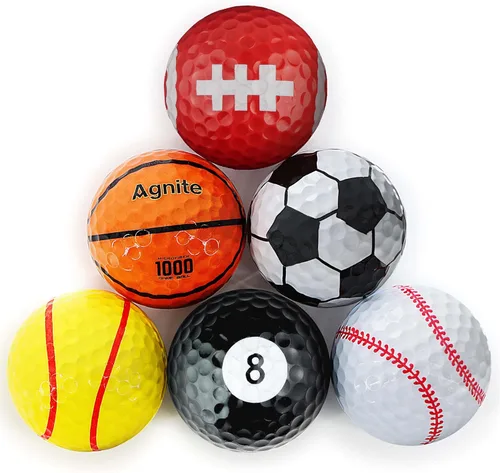 Divertidas pelotas de golf, paquete de 6 pelotas de colores para golfistas, divertidos regalos para hombres, accesorios de golf para niños y papá