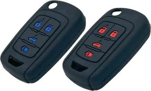 Vista 13 de LemSa Paquete de 2 fundas para llave de coche con control remoto de entrada sin llave, funda exterior de goma suave de silicona protectora sin llave