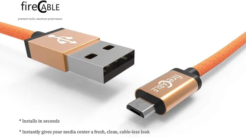 Vista 4 de Firecable Plus – Alimenta el Amazon Fire TV Stick directamente desde el puerto USB de la pantalla de TV plana. Quita la necesidad de un salida AC.