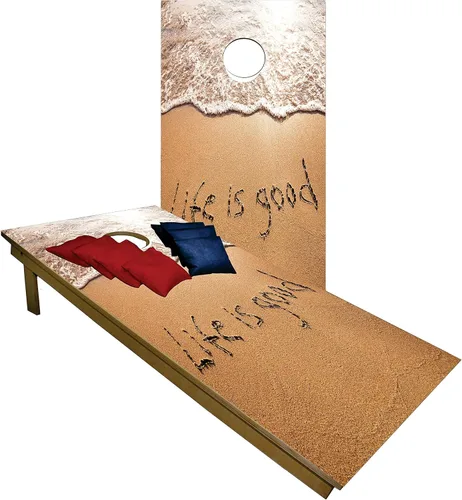 Vista 45 de BackYardGamesUSA Juego de tablas de Cornhole Pro Fabricado en Estados Unidos Abedul báltico 3/4 Sin rebote Patas triples gruesas Dos 2