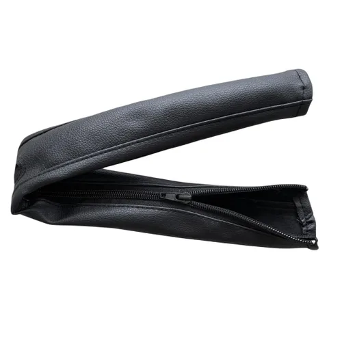 Vista 6 de MINILUJIA Funda de piel sintética con cremallera extraíble para manillar, compatible con asientos de automóvil y cochecitos Doona (negro)