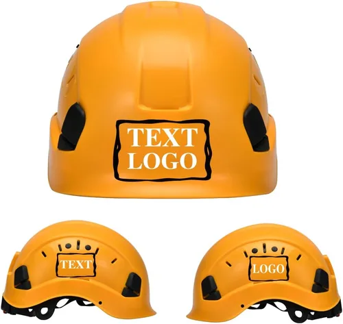 Vista 22 de YOWESHOP Casco de seguridad personalizado para construcción Casco de trabajo de seguridad con suspensión de trinquete ajustable de ala completa