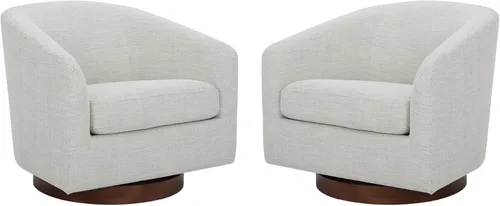 Vista 18 de CHITA Silla Giratoria de Acento, Silla Barrel Tapizada en Terciopelo con Certificación FSC para Sala de Estar, Completamente Ensamblada, Naranja