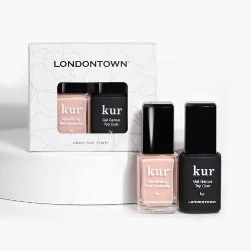 Vista 9 de LONDONTOWN Nail Concealer and Gel Genius Top Coat Duos, Brighten and Illuminate Nails in One Step, High Gloss Chip-Resistant Finish, At-Home Nail