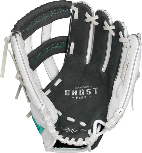 Vista 3 de Easton Ghost Flex Youth Softball Glov Columbia Azul/Blanco Doble barra arqueada H-Web
